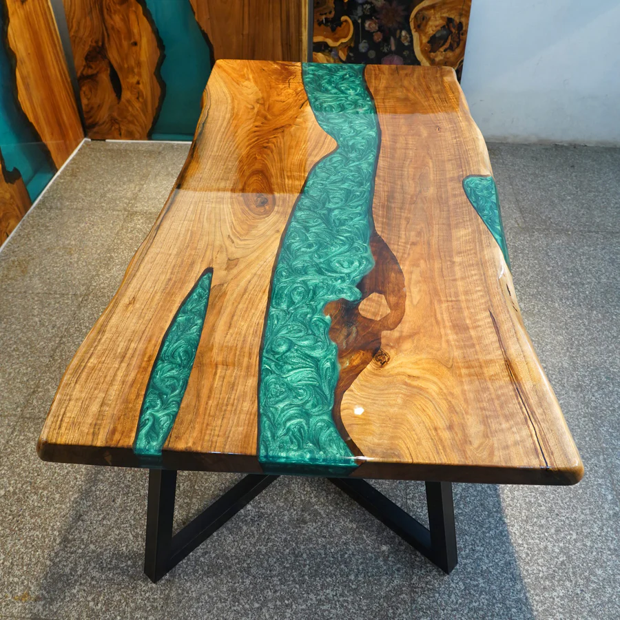 Resin Inlay Dining Table